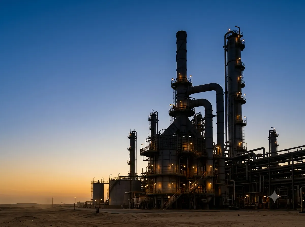 Refinery at dusk
